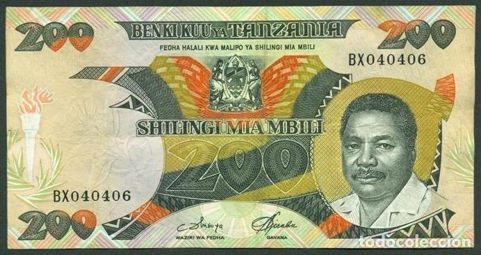 Billetes extranjeros: TANZANIA. 200 shillingi (1986). Pick 18a.