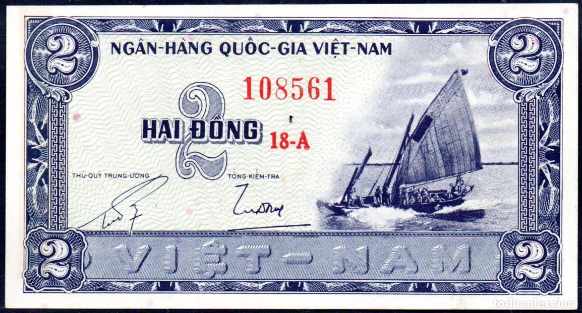 Billetes extranjeros: VIETNAM del SUR - 2 DONG - Pick. 12 - S/C-