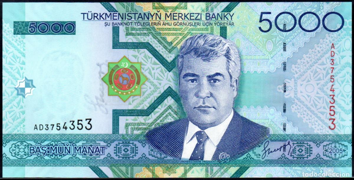 Billetes extranjeros: TURKMENISTAN - 5000 MANAT - Pick. 21 - S/C
