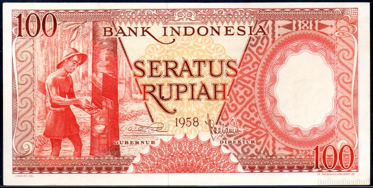 Billetes extranjeros: INDONESIA - 100 RUPIAS 1958 - Pick. 59 - S/C