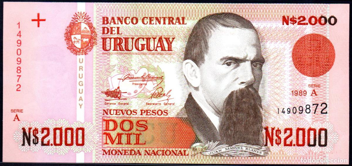 Billetes extranjeros: URUGUAY - 2000 PESOS 1989 - Pick. 68 - S/C