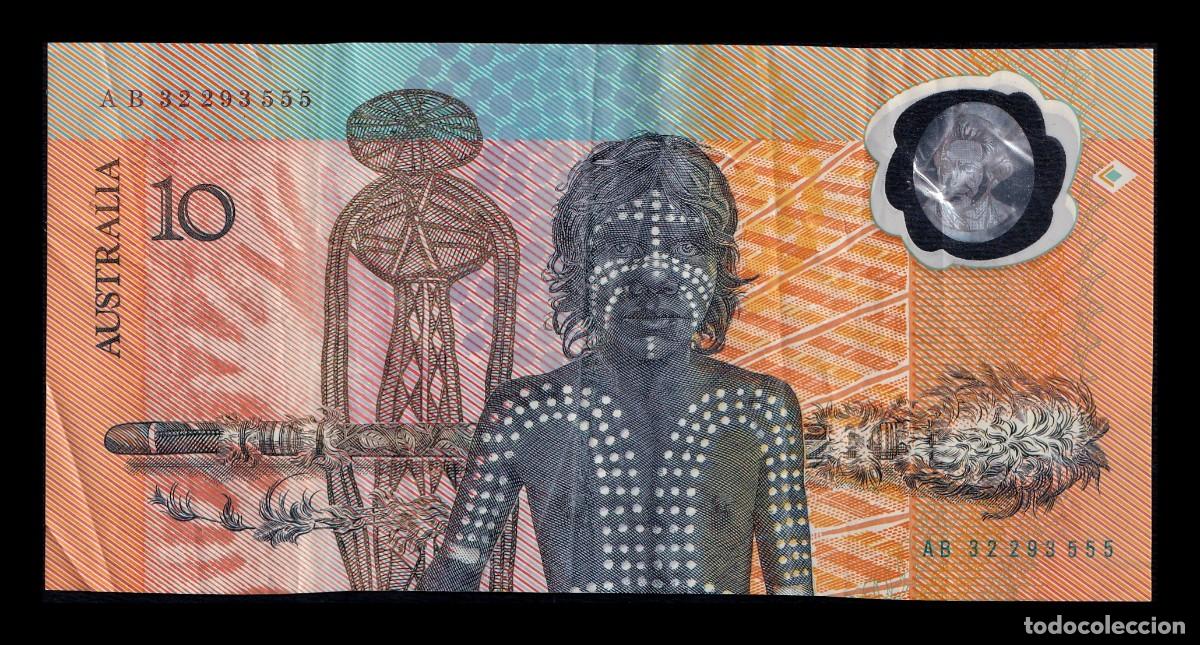 Billetes extranjeros: Australia 10 D&oacute;lares Conmemorativo 1988 Pick 49b Pol&iacute;mero Mbc Vf