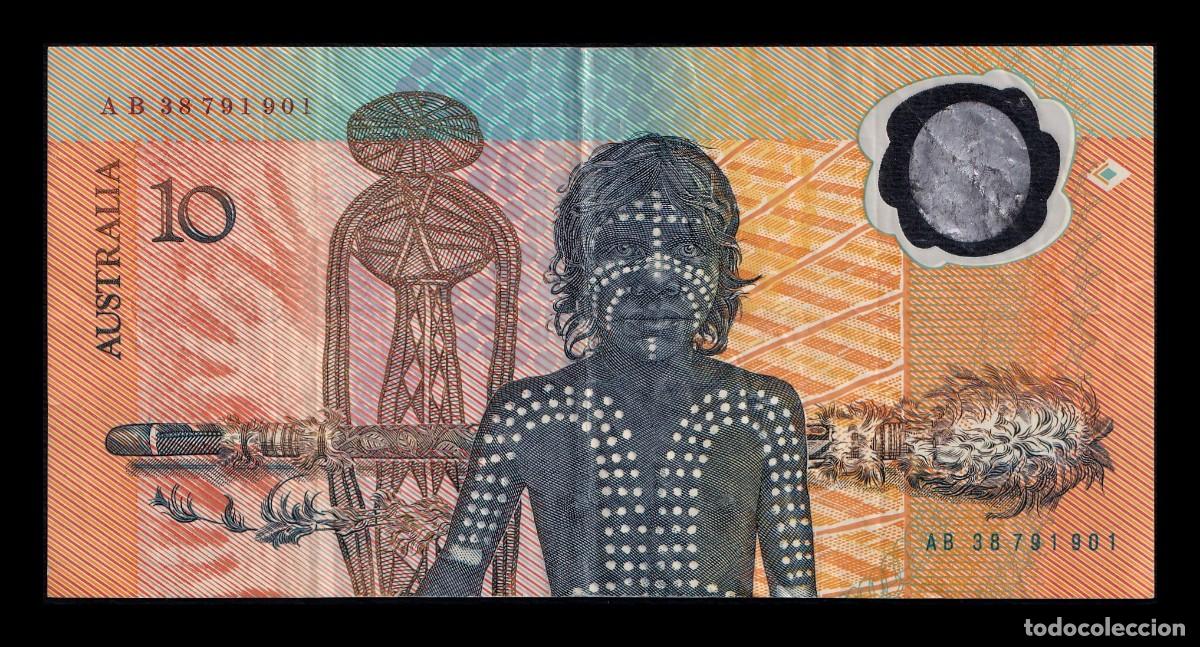 Billetes extranjeros: Australia 10 D&oacute;lares Conmemorativo 1988 Pick 49b Pol&iacute;mero Mbc Vf
