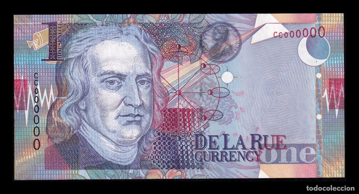 Billetes extranjeros: Gran Breta&ntilde;a De la Rue Test Note 1 Libra Esterlina Isaac Newton Sc Unc