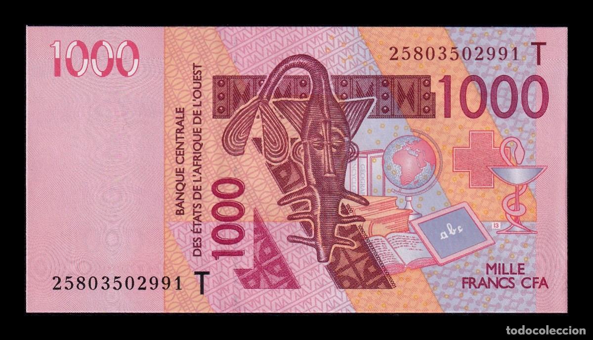 Billetes extranjeros: Estados de &Aacute;frica Occidental Togo 1000 Francos CFA 2003 (2025) Pick 815Tx Sc Unc