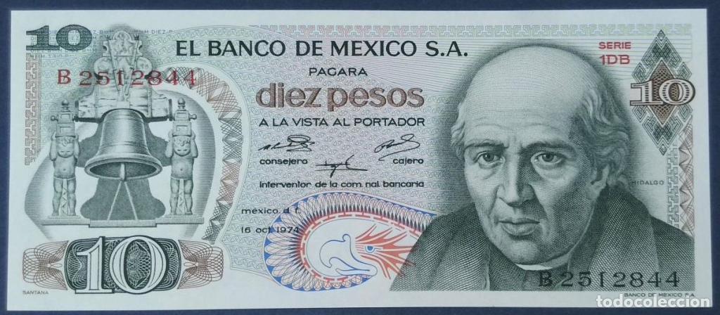 Billetes extranjeros: M&eacute;xico, 10 Pesos 1969-1977 - 63g - (SC / UNC) [B2512844]