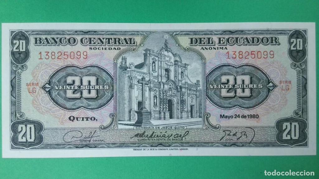 Billetes extranjeros: Ecuador, 20 Sucres 1961-1983 - 115b - (SC / UNC) [LG13825099]