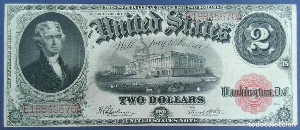 Billetes extranjeros: Estados Unidos de Am&eacute;rica, 2 Dollars 1917 - 188 - (MBC / VF) [E18845670A]