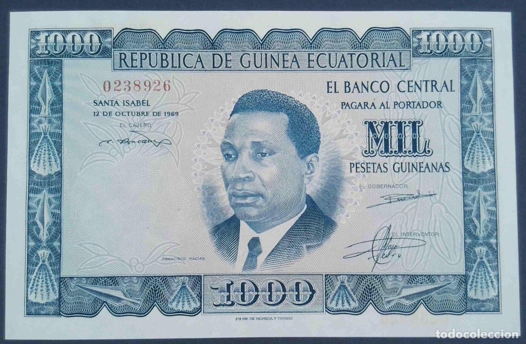 Billetes extranjeros: Guinea Ecuatorial, 1.000 Pesetas Guineanas 1969 - P3 - (SC / UNC) [0238926]