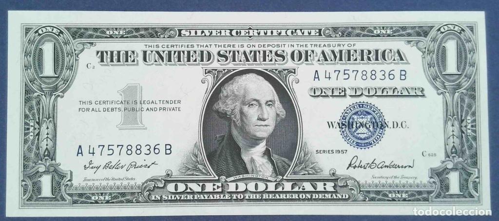 Internationale Banknoten: Estados Unidos de Am&eacute;rica, 1 Dollar 1957, 1957A - 419 - (SC / UNC) [A47578836B]