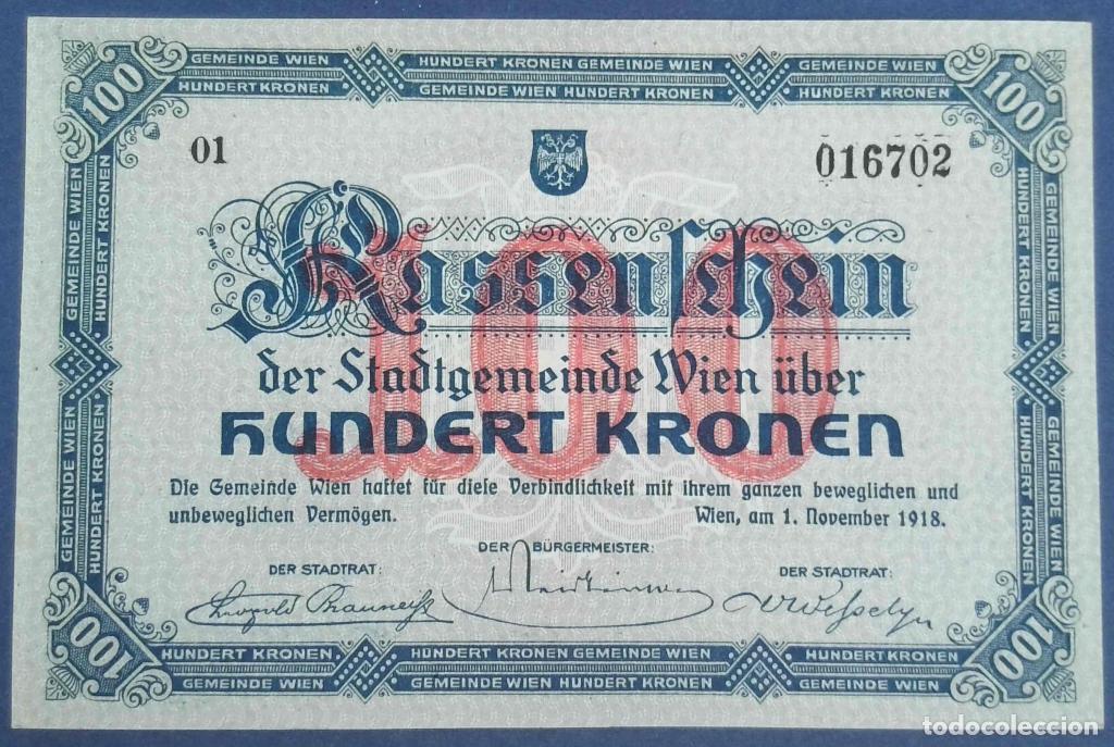 Internationale Banknoten: Austria, 100 Kroner 1918 - UNL1 - (SC / UNC) [016702]