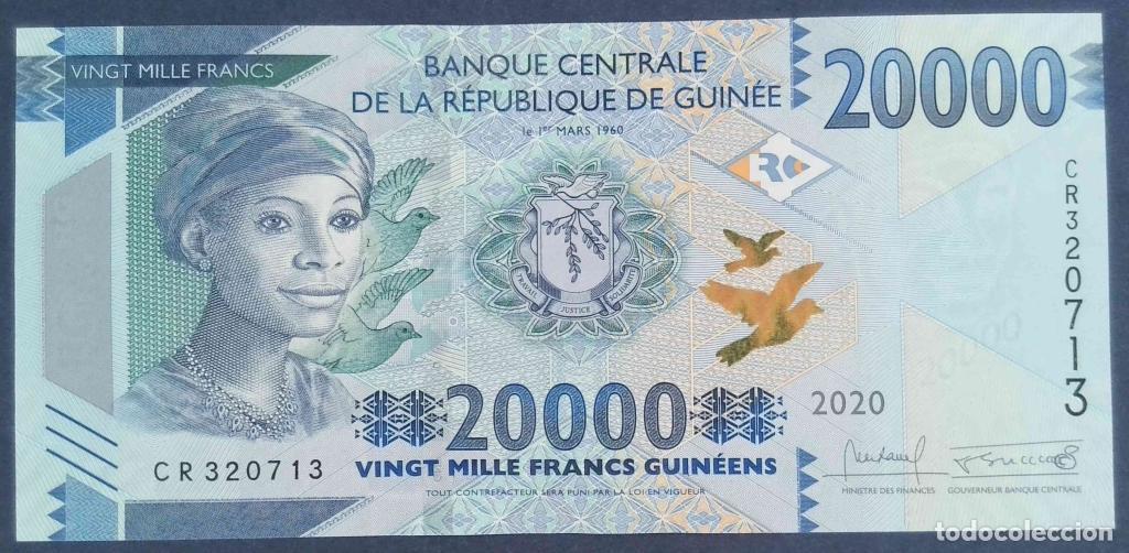 Billets internationaux: Guinea, 20.000 Francs Guin&eacute;ens 2015-2020 - 50c - (SC / UNC) [CR320713]