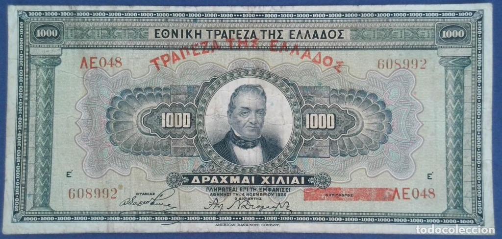 Billetes extranjeros: Grecia, 1.000 Drachmai 1926 - 100b - (BC / Fine) [608992]