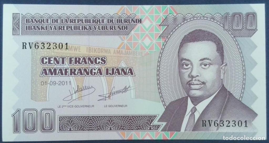 Billetes extranjeros: Burundi, 100 Francs / Amafranga 2010 - 2024 - 44b - (SC / UNC) [RV632301]