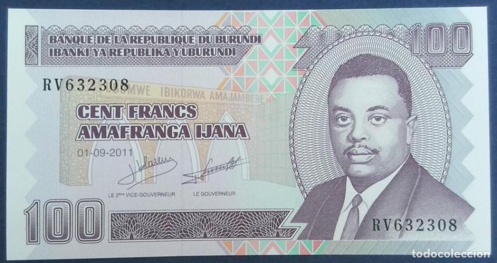 Billetes extranjeros: Burundi, 100 Francs / Amafranga 2010 - 2024 - 44b - (SC / UNC) [RV632308]
