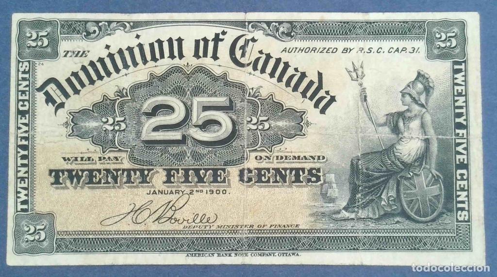 Billets internationaux: Canad&aacute;, 25 Cents 1900 - 9b - (MBC / VF) [XXREF5276039XXREF]