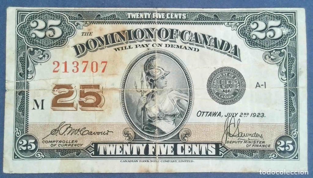 Billets internationaux: Canad&aacute;, 25 Cents 1923 - 11b - (MBC / VF) [213707]
