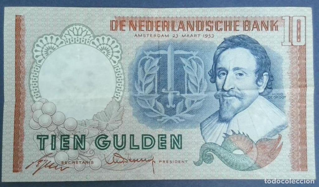 Billets internationaux: Pa&iacute;ses Bajos, 10 Gulden 1953 - P85 - (MBC+ / XF) [BWH036787]