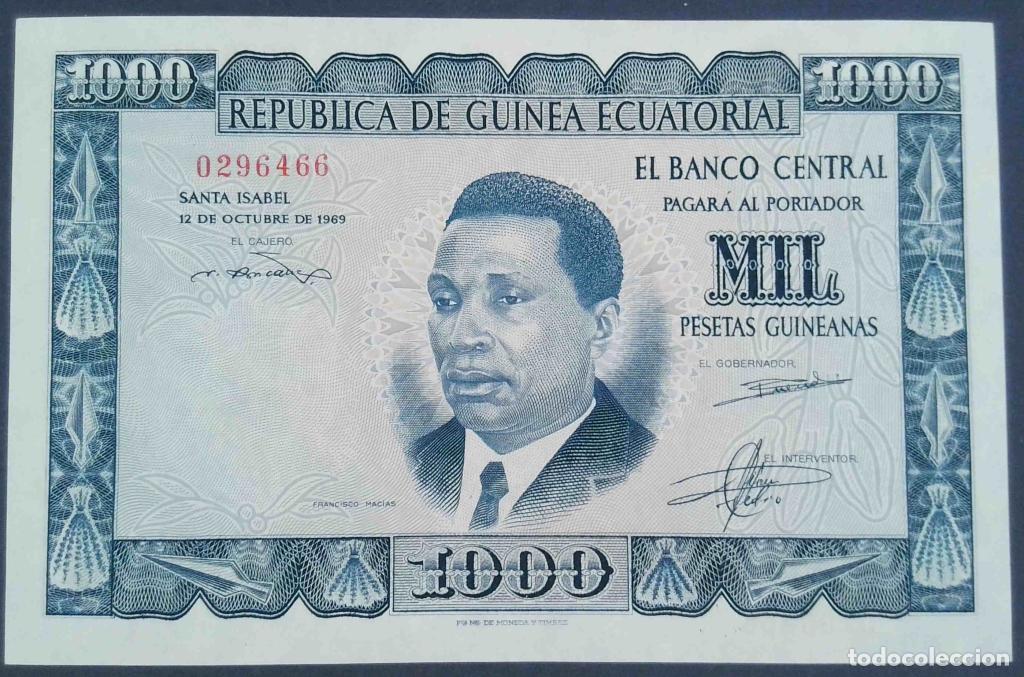 Billets internationaux: Guinea Ecuatorial, 1.000 Pesetas Guineanas 1969 - P3 - (EBC / AUNC) [0296466]