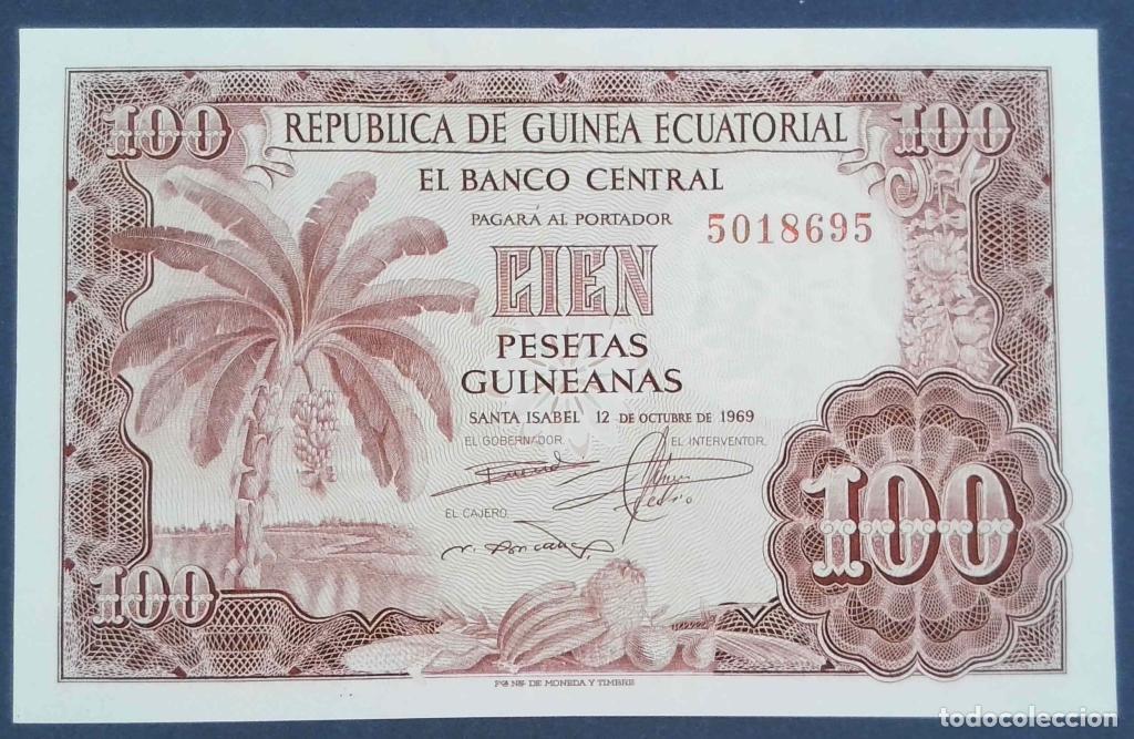 Billets internationaux: Guinea Ecuatorial, 100 Pesetas Guineanas 1969 - P1 - (SC- / UNC-) [5018695]