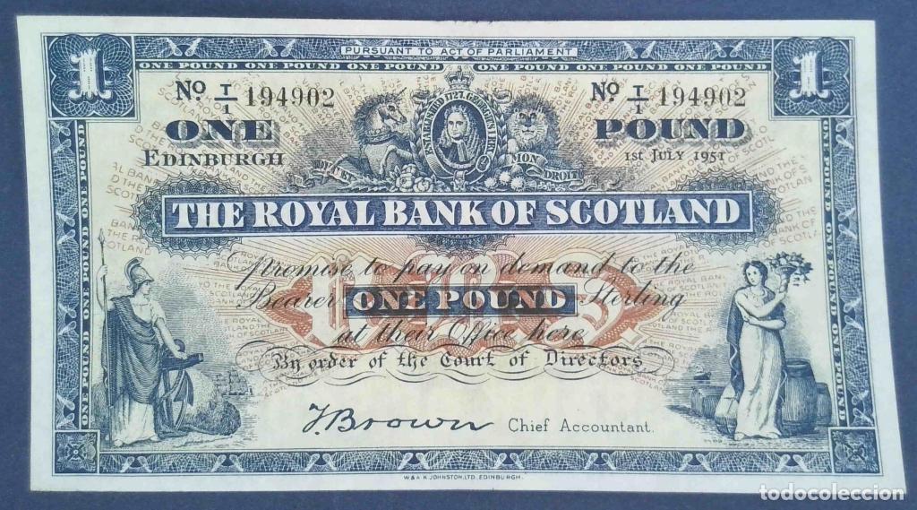 Billets internationaux: Escocia, 1 Pound 1937-1955 - 322b - (EBC / AUNC) [T/1194902]