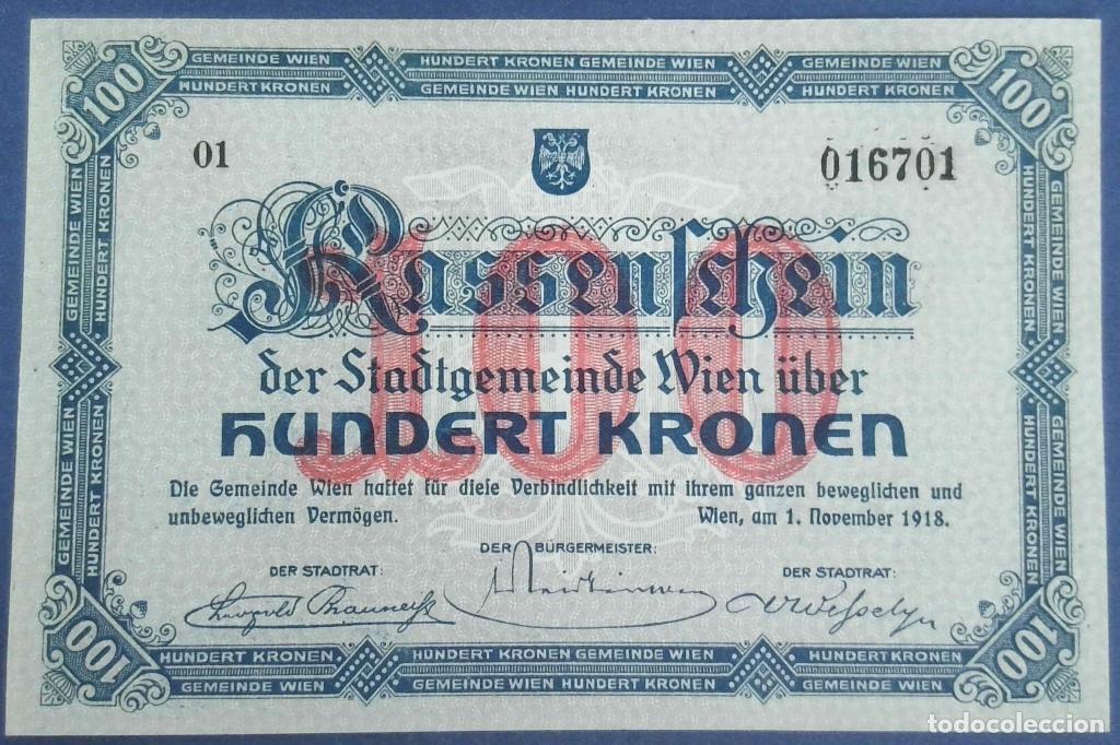Billets internationaux: Austria, 100 Kroner 1918 - UNL1 - (SC / UNC) [016701]