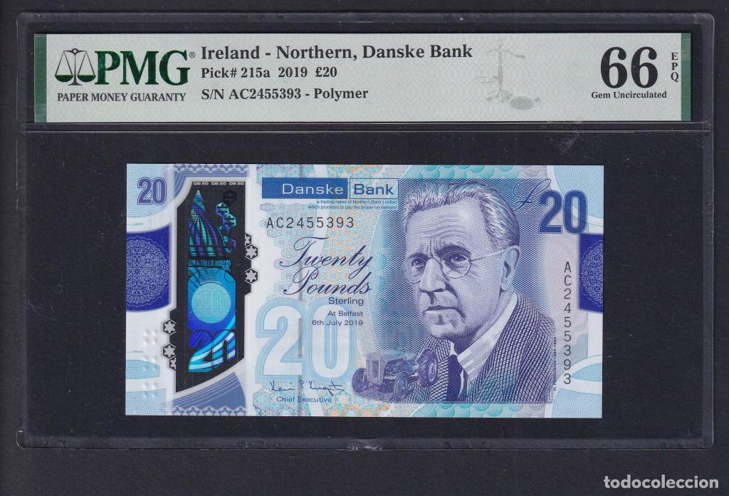 Billets internationaux: Irlanda del Norte, 20 Pounds Sterling 2019 - 215 - (PMG66EPQ)[AC2455393]