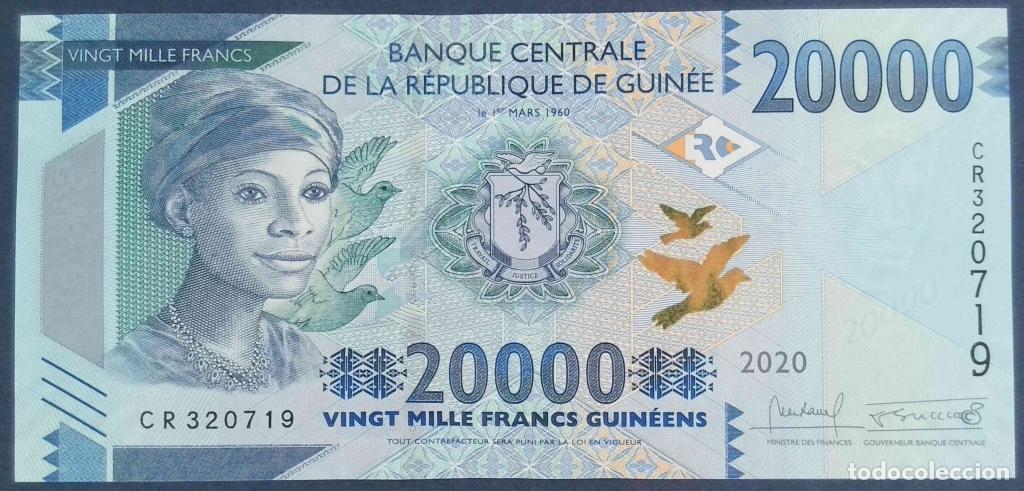 Billetes extranjeros: Guinea, 20.000 Francs Guin&eacute;ens 2015-2020 - 50c - (SC / UNC) [CR320719]