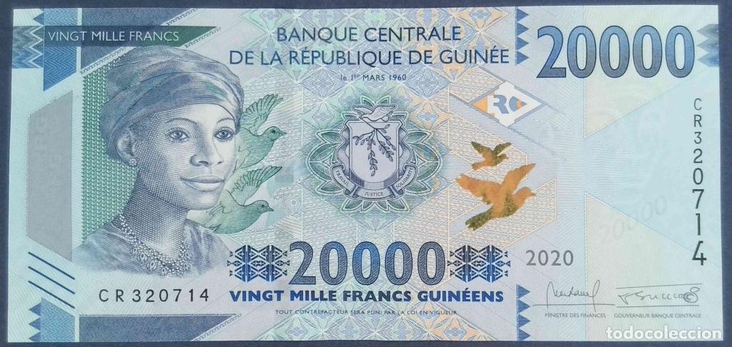 Billetes extranjeros: Guinea, 20.000 Francs Guin&eacute;ens 2015-2020 - 50c - (SC / UNC) [CR320714]