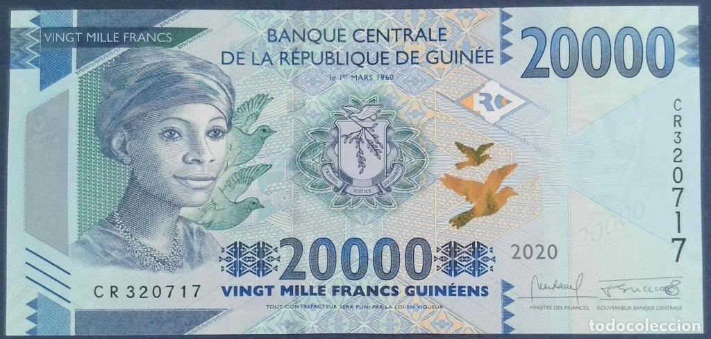 Billets internationaux: Guinea, 20.000 Francs Guin&eacute;ens 2015-2020 - 50c - (SC / UNC) [CR320717]