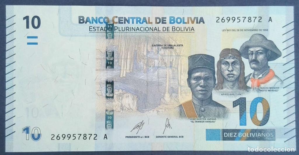 Billetes extranjeros: Bolivia, 10 Bolivianos L. - P248 - (SC / UNC) [269957872A]