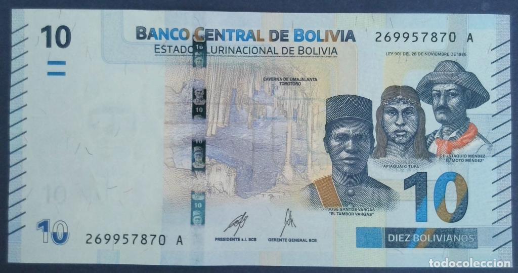Billetes extranjeros: Bolivia, 10 Bolivianos L. - P248 - (SC / UNC) [269957870A]