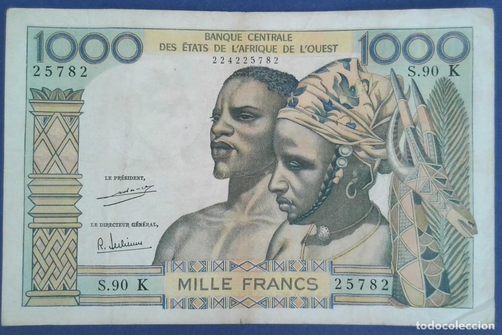 Billetes extranjeros: Estados de &Aacute;frica Occidental, 1.000 Francs 1959-1965 & - 703Ki - (MBC+ / XF) [224225782]