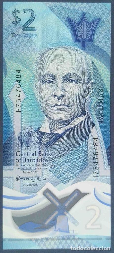 Billetes extranjeros: Barbados, 2 Dollars 2022 - 80a - (SC / UNC) [H75476484]