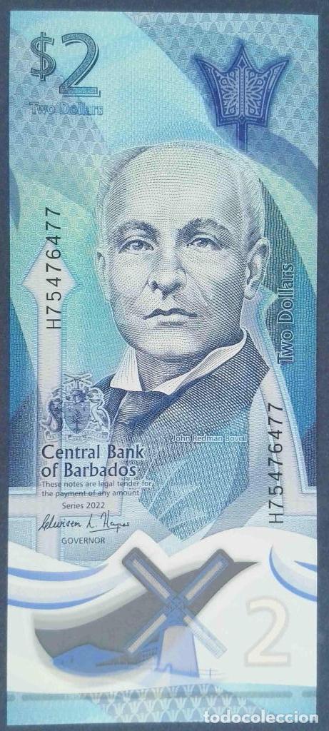 Billetes extranjeros: Barbados, 2 Dollars 2022 - 80a - (SC / UNC) [H75476477]