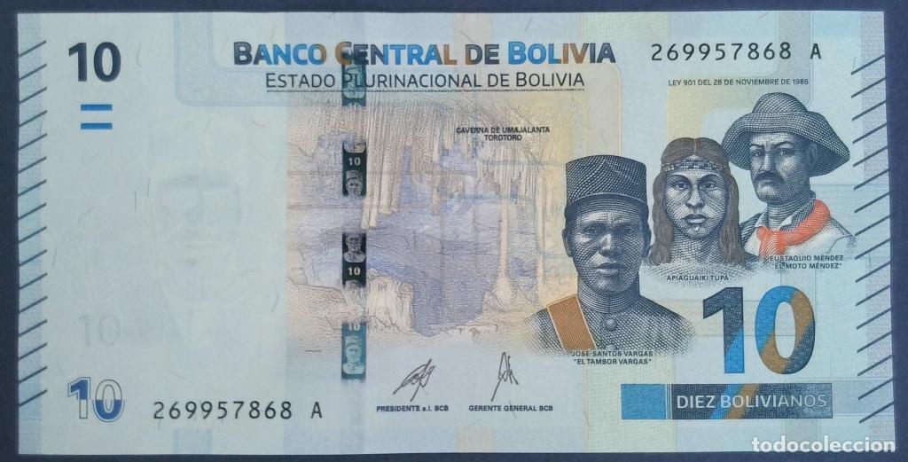 Billetes extranjeros: Bolivia, 10 Bolivianos L. - P248 - (SC / UNC) [269957868A]