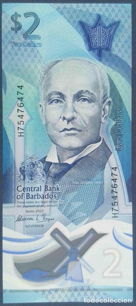 Billetes extranjeros: Barbados, 2 Dollars 2022 - 80a - (SC / UNC) [H75476474]