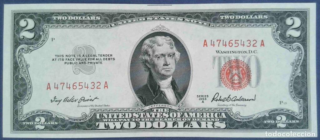 Billetes extranjeros: Estados Unidos de Am&eacute;rica, 2 Dollars 1953 - 380a - (SC / UNC) [A47465432A]