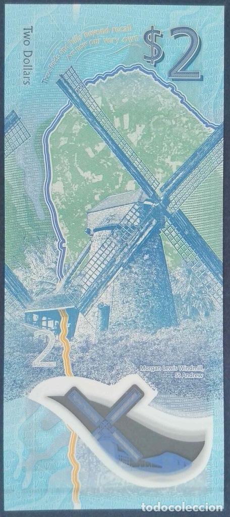 Billetes extranjeros: Barbados, 2 Dollars 2022 - 80a - (SC / UNC) [H75476470] - Foto 2