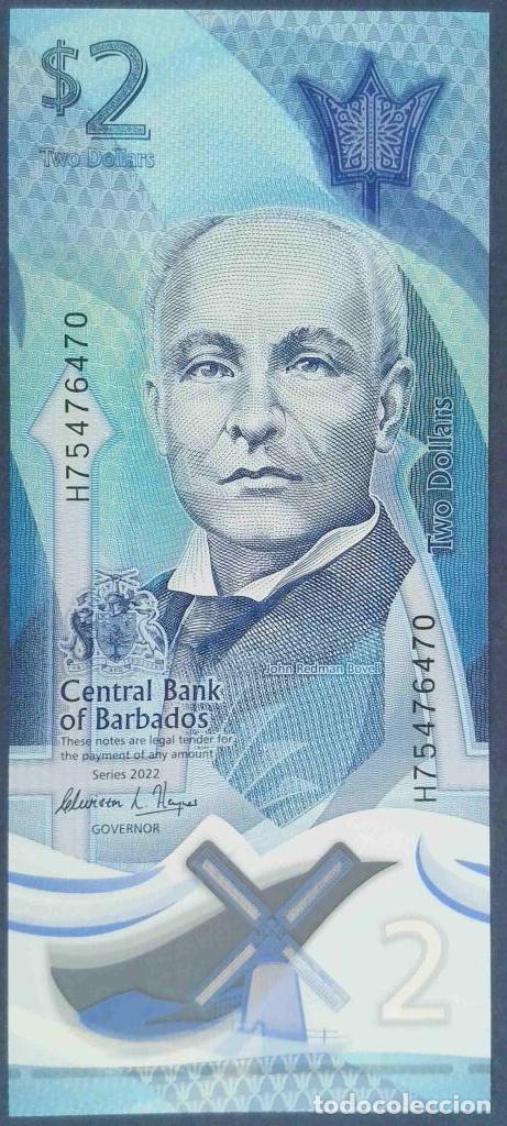 Billetes extranjeros: Barbados, 2 Dollars 2022 - 80a - (SC / UNC) [H75476470]