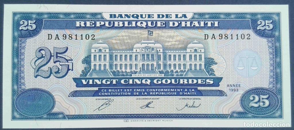 Notas Internacionais: Haiti, 25 Gourdes 1993 - 262a - (SC / UNC) [DA981102]