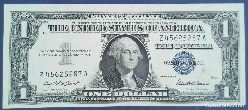 Notas Internacionais: Estados Unidos de Am&eacute;rica, 1 Dollar 1957, 1957A - 419 - (SC / UNC) [Z45625287A]