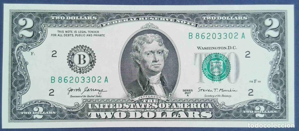 Notas Internacionais: Estados Unidos de Am&eacute;rica, 2 Dollars 2017A - 545 Code B - (SC / UNC) [B86203302A]