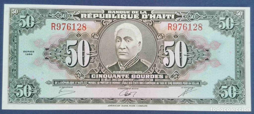 Notas Internacionais: Haiti, 50 Gourdes 1986 - 249a - (SC / UNC) [R976128]