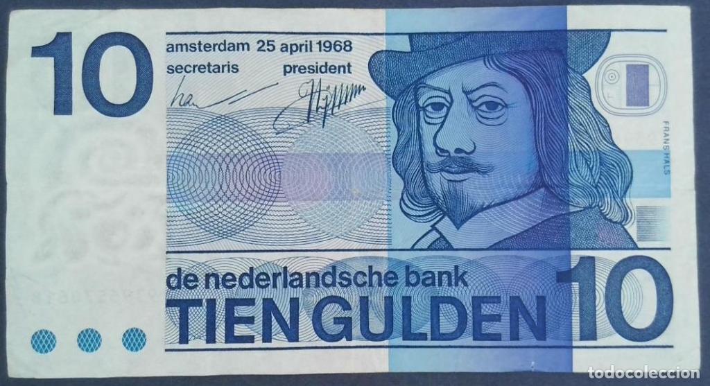 Notas Internacionais: Pa&iacute;ses Bajos, 10 Gulden 1968 - 91b - (BC / Fine) [9396570618]