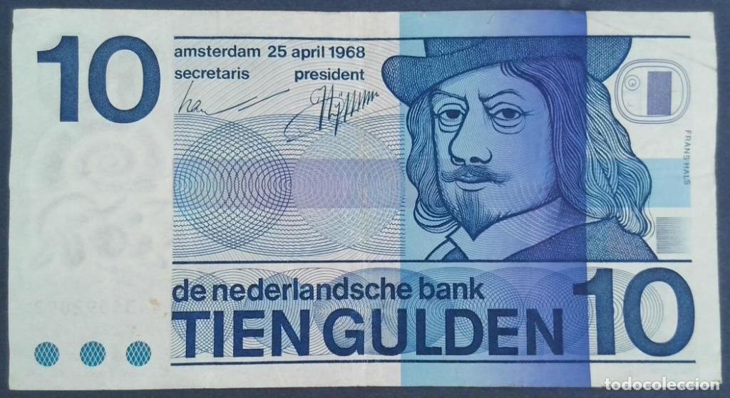 International Banknotes: Pa&iacute;ses Bajos, 10 Gulden 1968 - 91b - (MBC / VF) [4436692092]