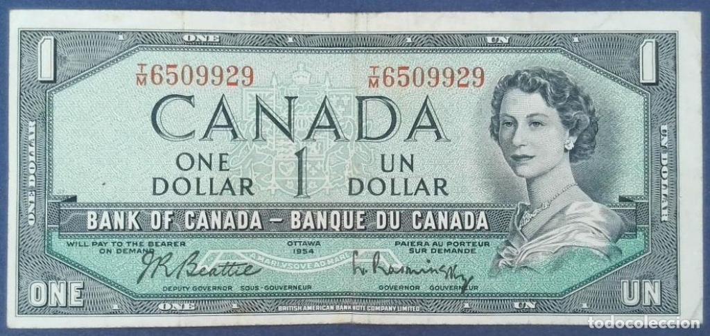 Billets internationaux: Canad&aacute;, 1 Dollar 1954 - 66b - (MBC / VF) [T/M6509929]