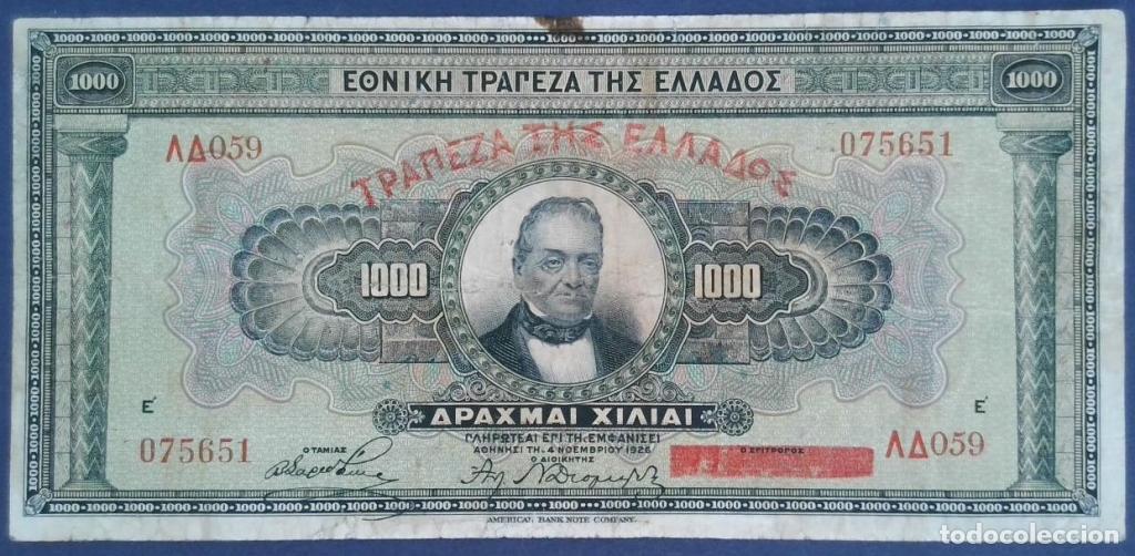 Billets internationaux: Grecia, 1.000 Drachmai 1926 - 100b - (BC / Fine) [075651]