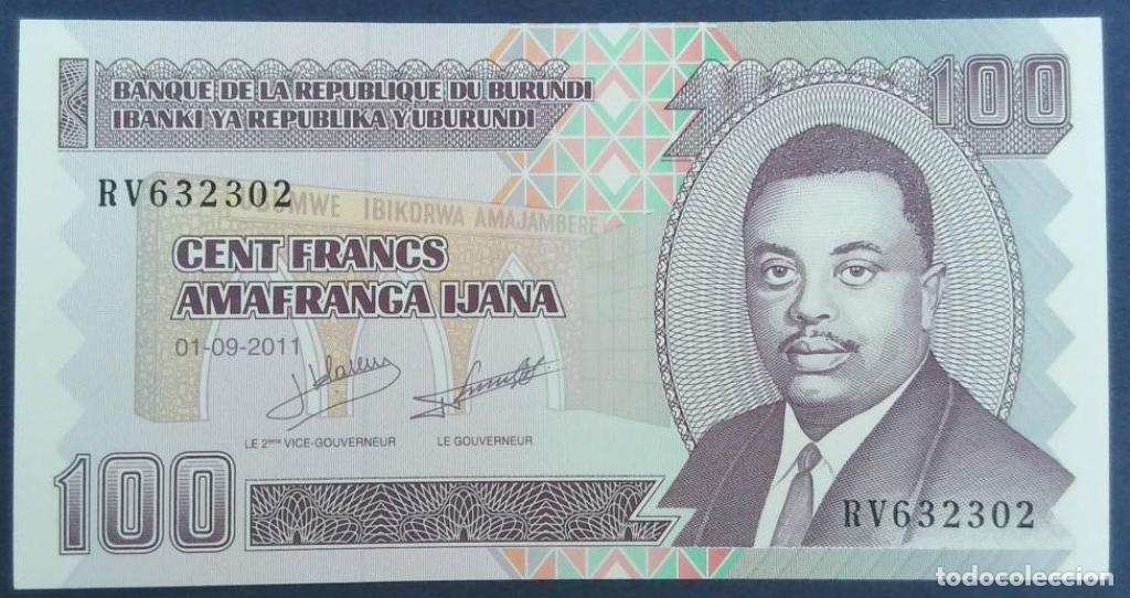 Billetes extranjeros: Burundi, 100 Francs / Amafranga 2010 - 2024 - 44b - (SC / UNC) [RV632302]