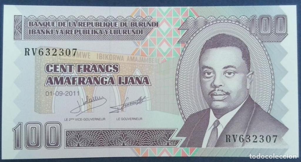 Billetes extranjeros: Burundi, 100 Francs / Amafranga 2010 - 2024 - 44b - (SC / UNC) [RV632307]